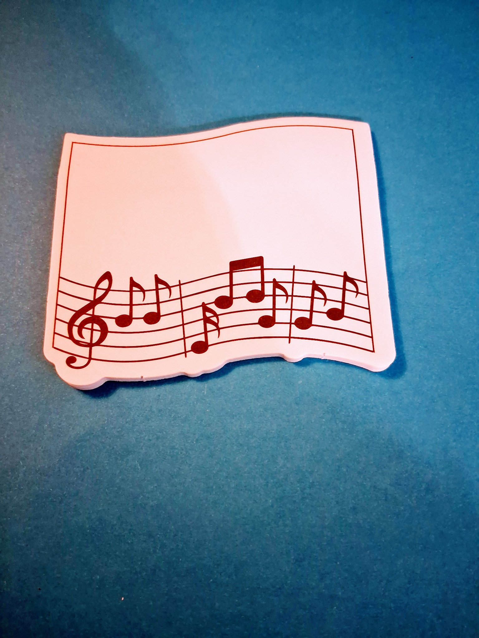 Die-Cut Music Notepad — 41I Wavy Banner with Music Staff